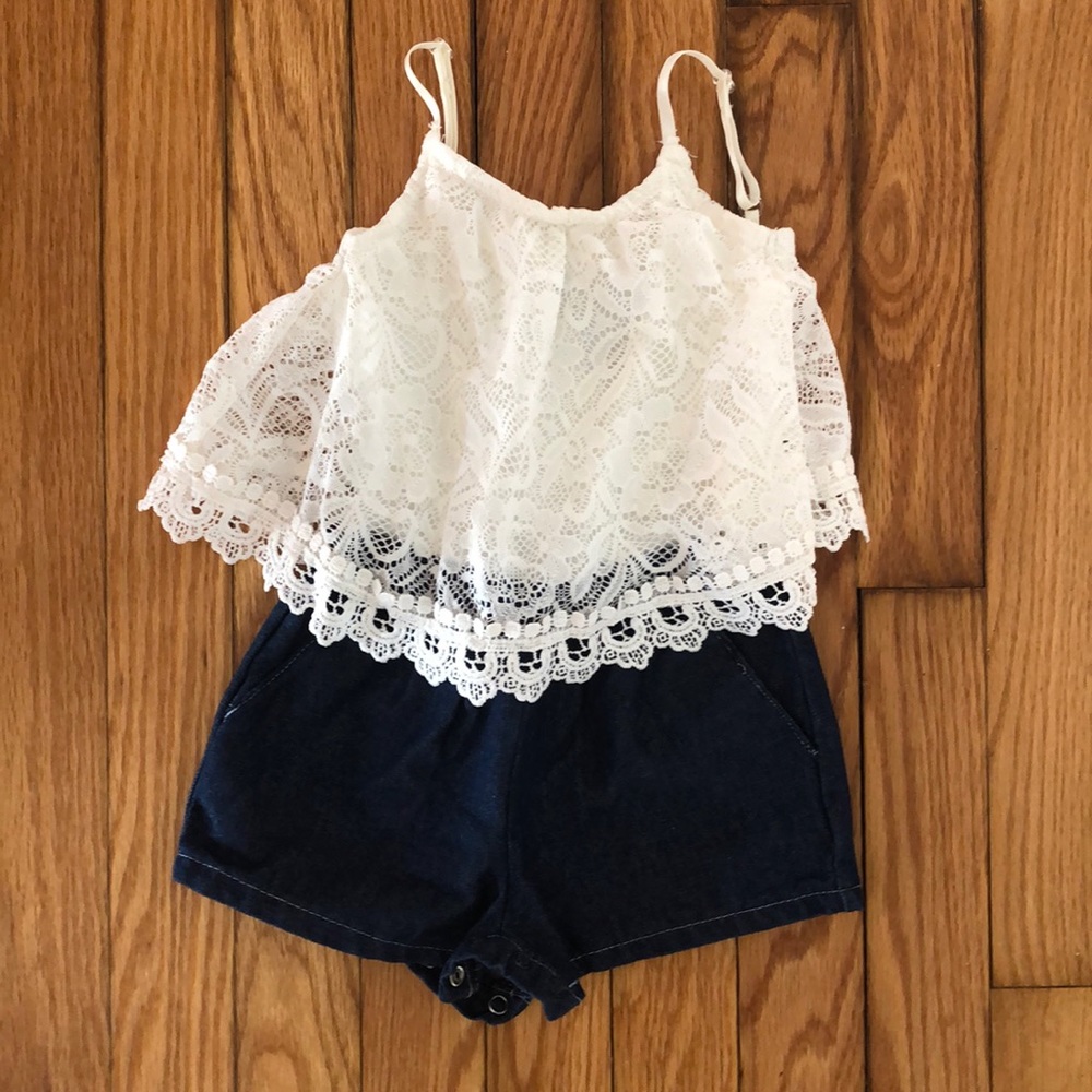 18mo Girls Lace Romper by Limited Too